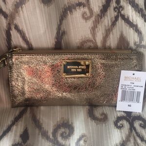 Brand New Michael Kors Champagne Clutch